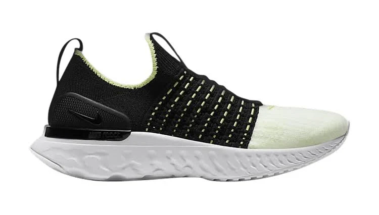 Nike React Phantom Run Flyknit 2 Black Barely Volt (Women's), UK 3