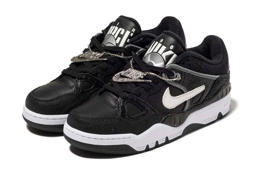 Hv8070-001 Nigo Nike Air Force 3 Low Black White Heel Logo Ogin