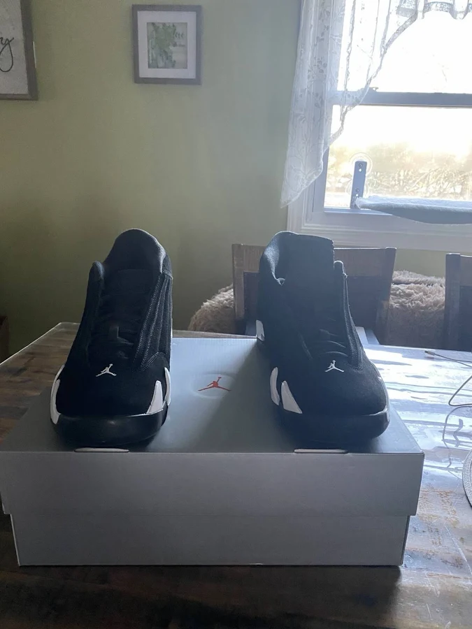Air Jordan 14 Black White Size 14