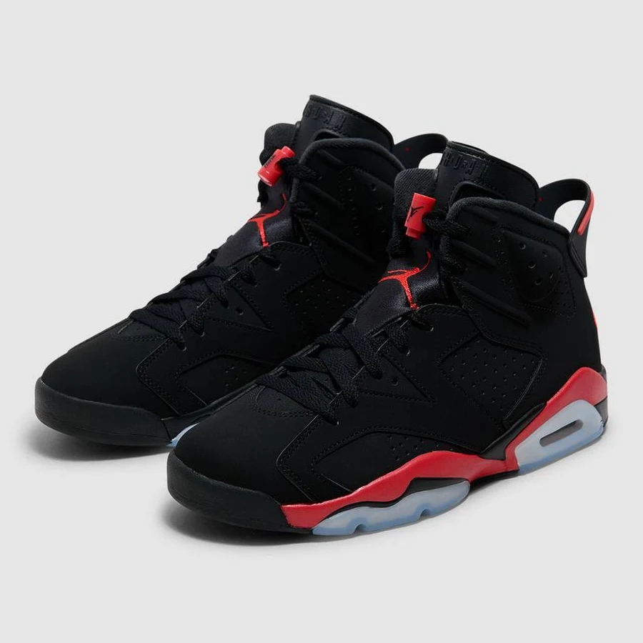 Jordan Air Jordan 6 Retro 'Infrared Salesman' Sneaker (Black/Lt Crimson - 8)