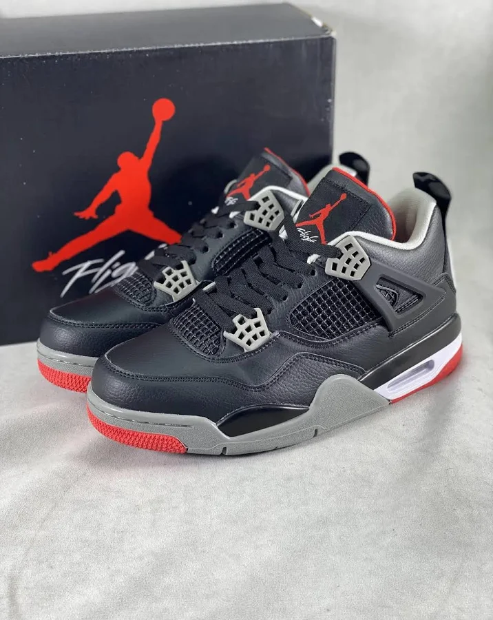 Air Jordan 4 Retro Black Red - Iconic Basketball Shoes
