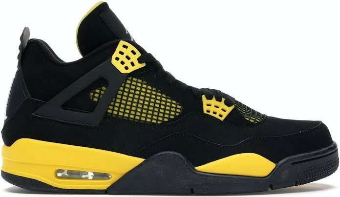 Jordan 4 Retro Thunder Classic Retro Basketball Sneakers