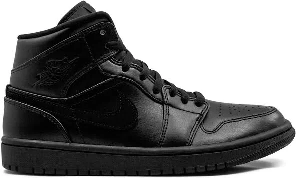 Jordan - Air Jordan 1 Mid "Triple Black" sneakers - unisex - Calf Leather - 11