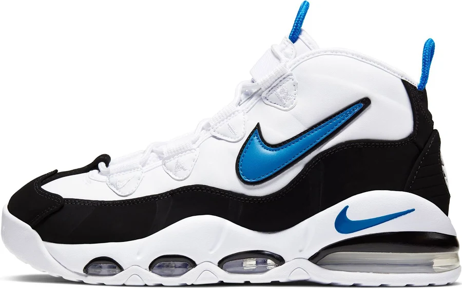 Nike Men Air Max Uptempo '95 White/Photo Blue-Black Sneakers 7.5 White/Photo Blue-Black