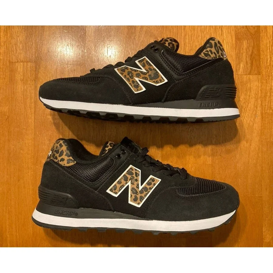New Balance Women's 574 Leopard Athletic Shoe