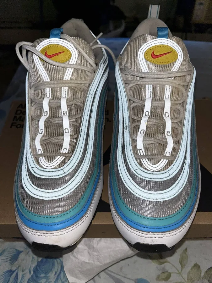 Size 10 - Nike Air Max 97 Laser Blue/siren Red/washed Teal/white