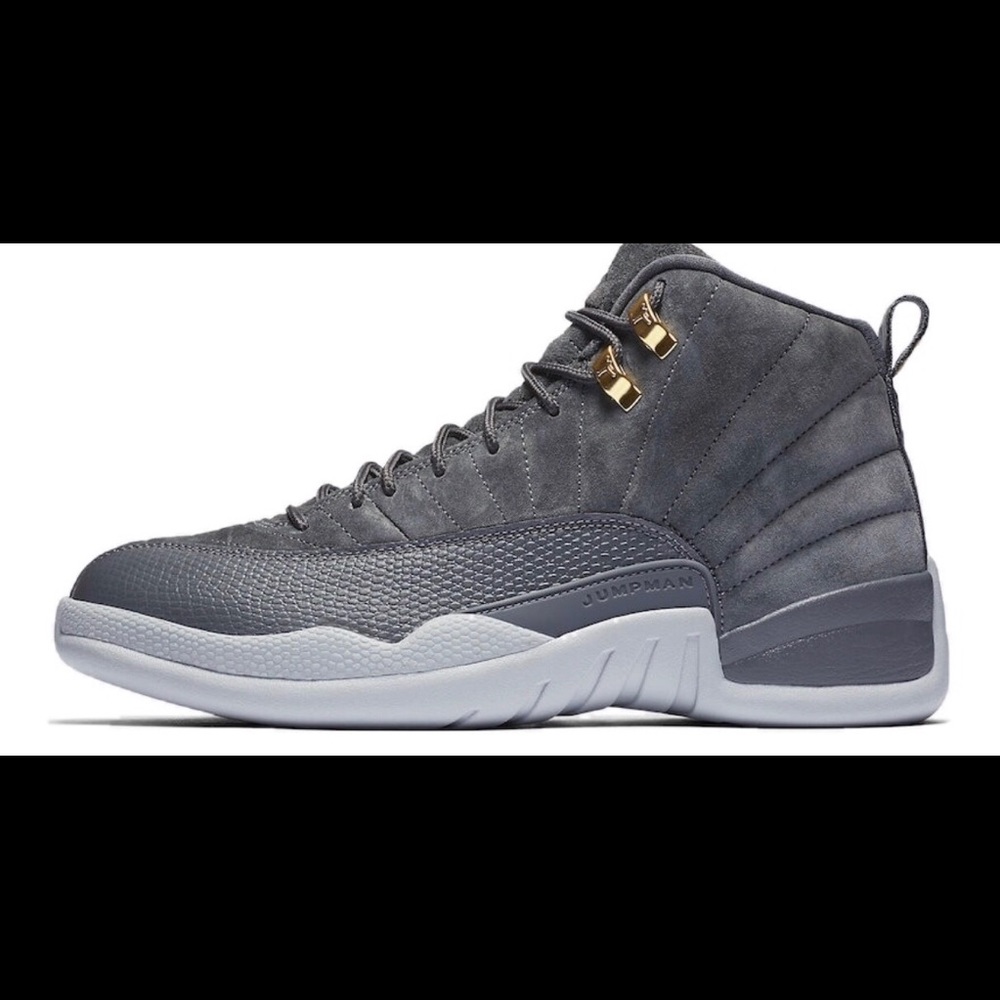Jordan 12s grey suede