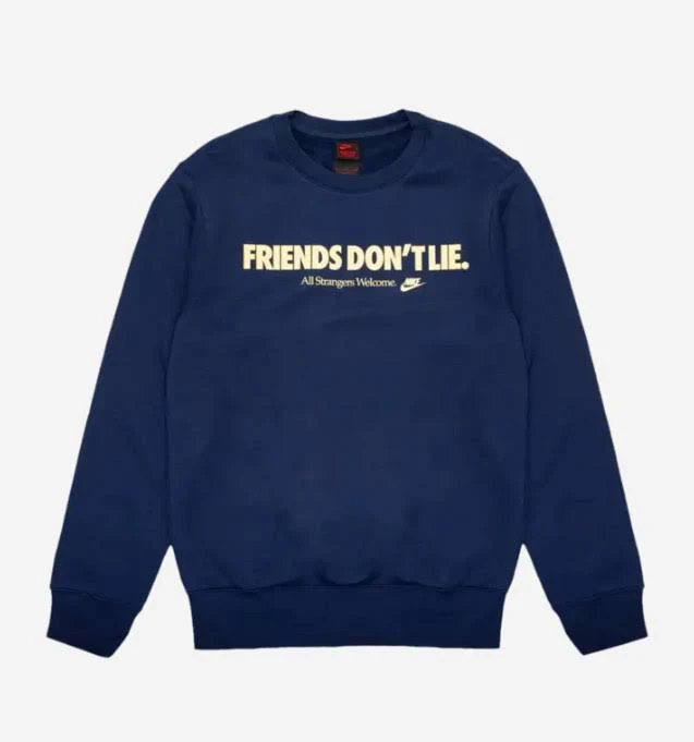 Nike Stranger Things X Nike Men's Nike Sportswear Club Crew Navy