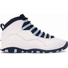 Jordan Men's White/Obsidian/Ice Blue 10 Retro Sneakers In