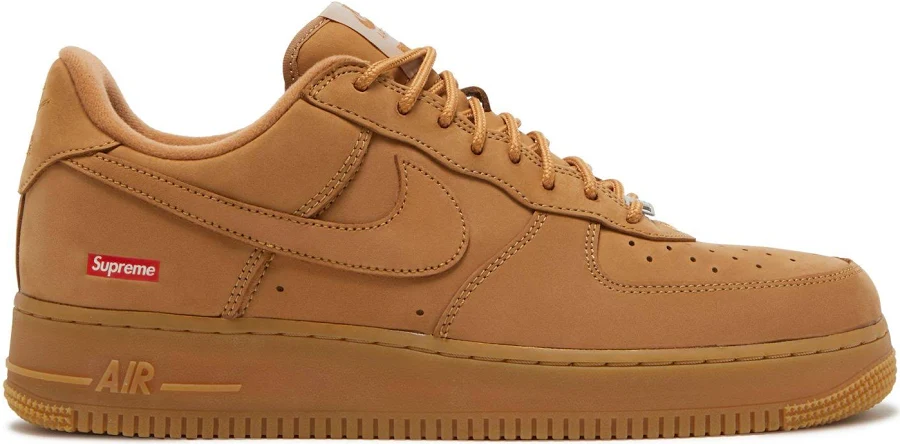 Supreme x Nike Air Force 1 Low SP 'Box Logo - Wheat' | Tan | Men's Size 5