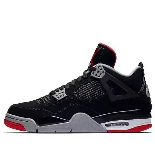 Nike Air Jordan 4 Retro Bred 2019 308497-060 Men's Us4-14