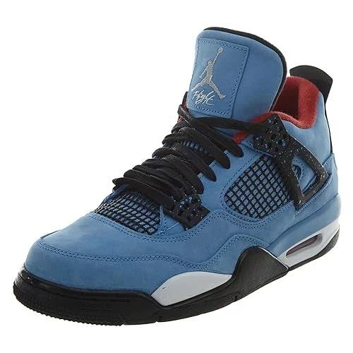Jordan Nike Mens Air 4 Retro Cactus Jack University Blue/Black Suede Size 11.5