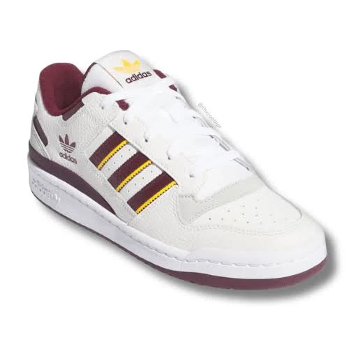 Adidas Forum Low CL - Core White / Team Maroon 2 / Cloud White 10