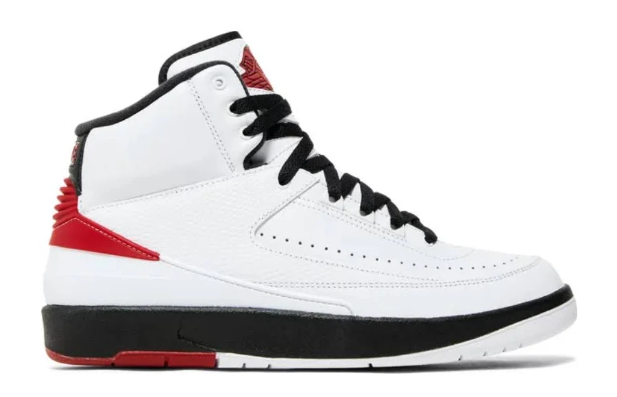 Nike Jordan 2 High Top - White / Red Chicago Sneakers 9.5