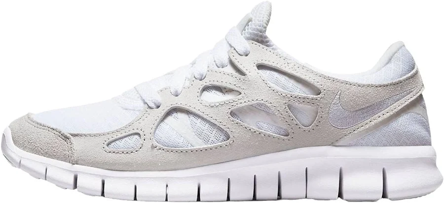 Nike Free Run 2 Summit White Goldtone Women Sneakers - Gray/white