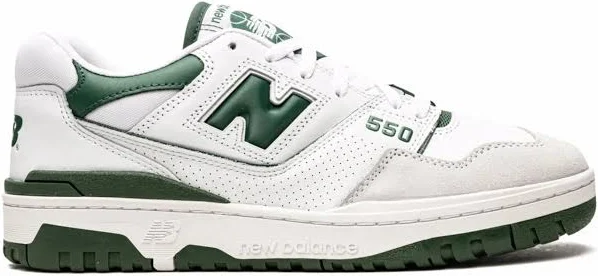 New Balance - 550 "White/Team Forest Green" sneakers - unisex - Calf Leather/Mesh/Fabric/Fabric/Rubber - 4
