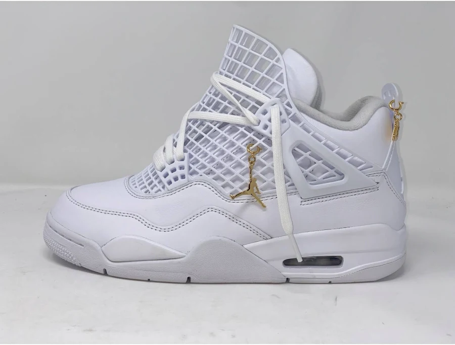 Air Jordan 4 'net' Triple White Sneakers, Size 9.5 Fn7251-107 Bnib