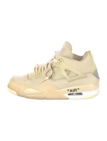 Off-White x Jordan 4 Retro 'Sail' (W) Sneakers in Neutrals, Women's 9