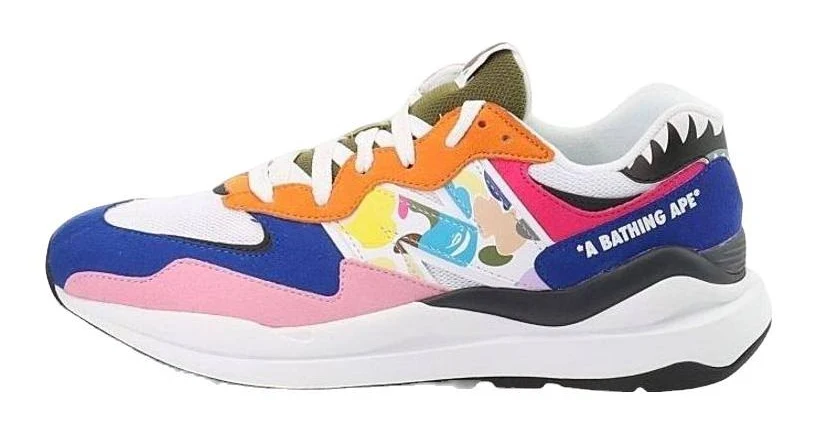 New Balance X A Bathing Ape 57/40 Women Sneakers - White/blue/pink
