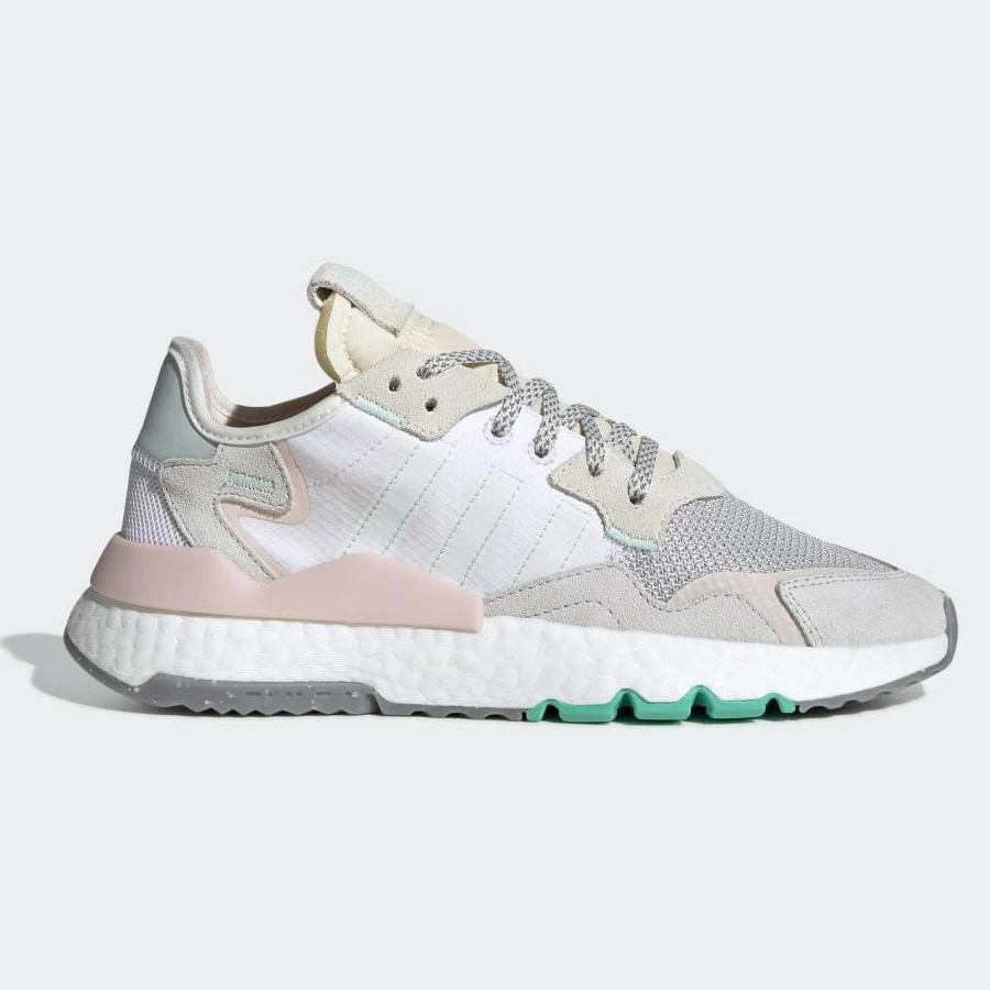 Adidas Women's Nite Jogger White Mint Pink