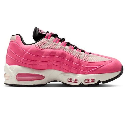 Nike Womens Air Max 95 SE - Shoes Pink Glow/Mtlc Silver/Off Noir Size 08.5