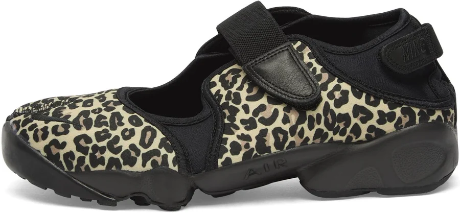 Nike Mens Black Hemp Leopard Air Rift Woven Trainers