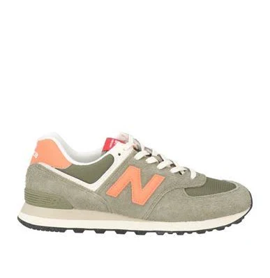 New Balance 574 Man Sneakers Sage green Size 14 Leather, Textile fibers