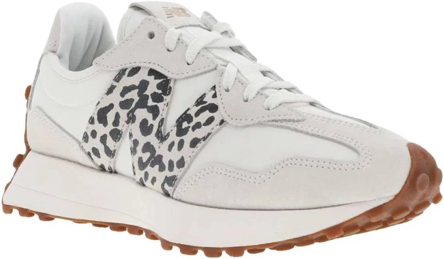 New Balance 327 Trainers Leopard Print Suede White 38 EU