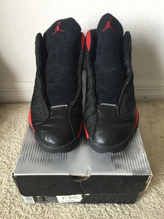 Air Jordan Retro Xiii 13 Black Red Size 9.5 2004