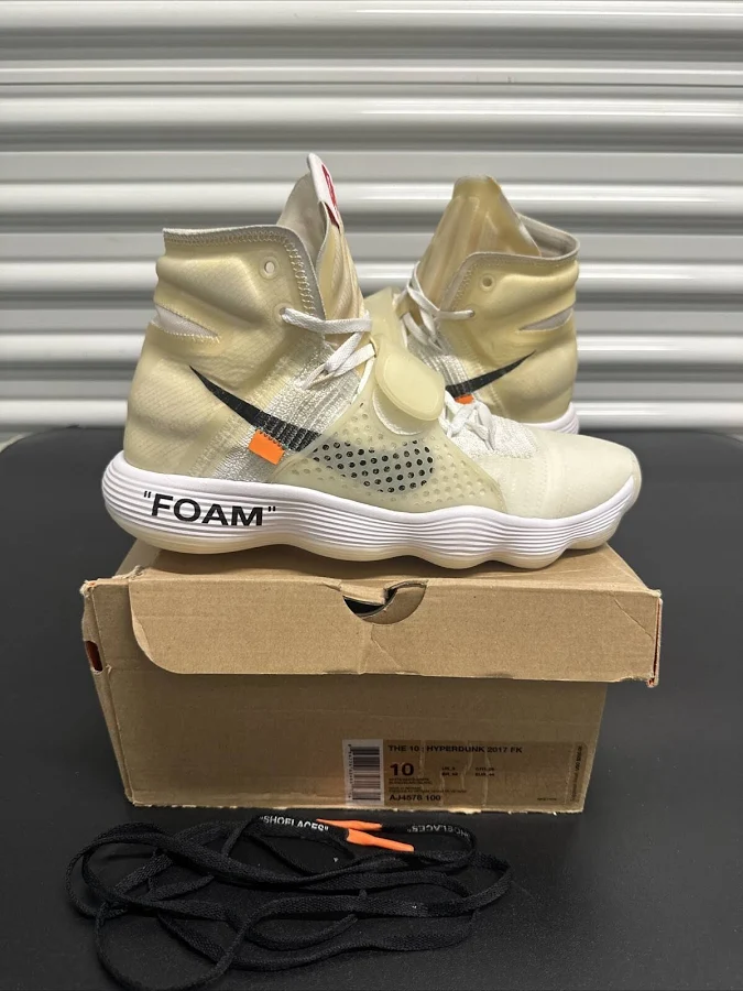 Men's Nike React Hyperdunk 2017 Flyknit Off-White