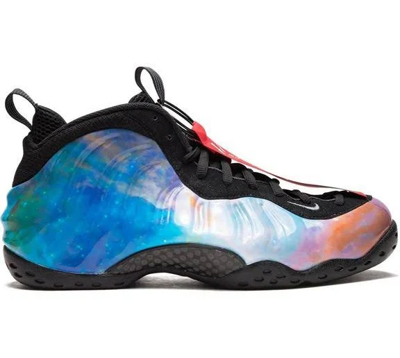 Nike Men's Air Foamposite One Alternate Galaxy "Big Bang" Sneakers - Blue - Hi-top sneakers - 7