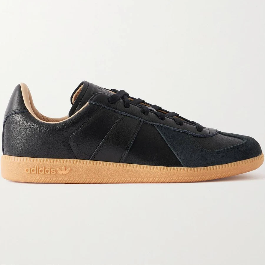 adidas Originals BW Army Lux Suede-Trimmed Cracked-Leather Sneakers - Men - Black Sneakers - UK 10.5