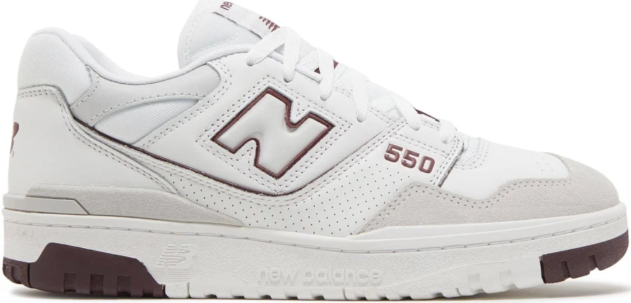 New Balance 550 'Summer Fog Burgundy' | White | Men's Size 8.5