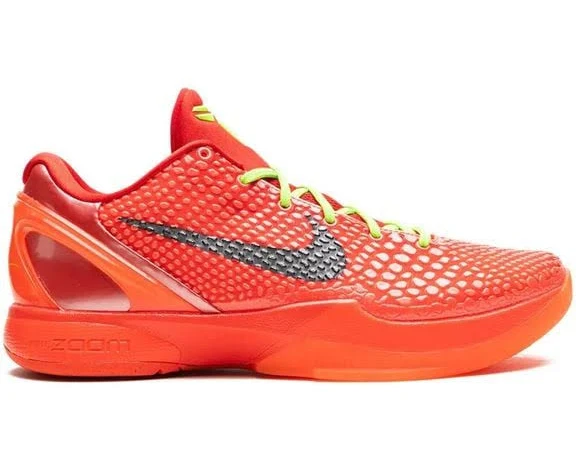 Nike Women's Kobe 6 Protro "Reverse Grinch" Sneakers - Red - Low-top sneakers - 11.5