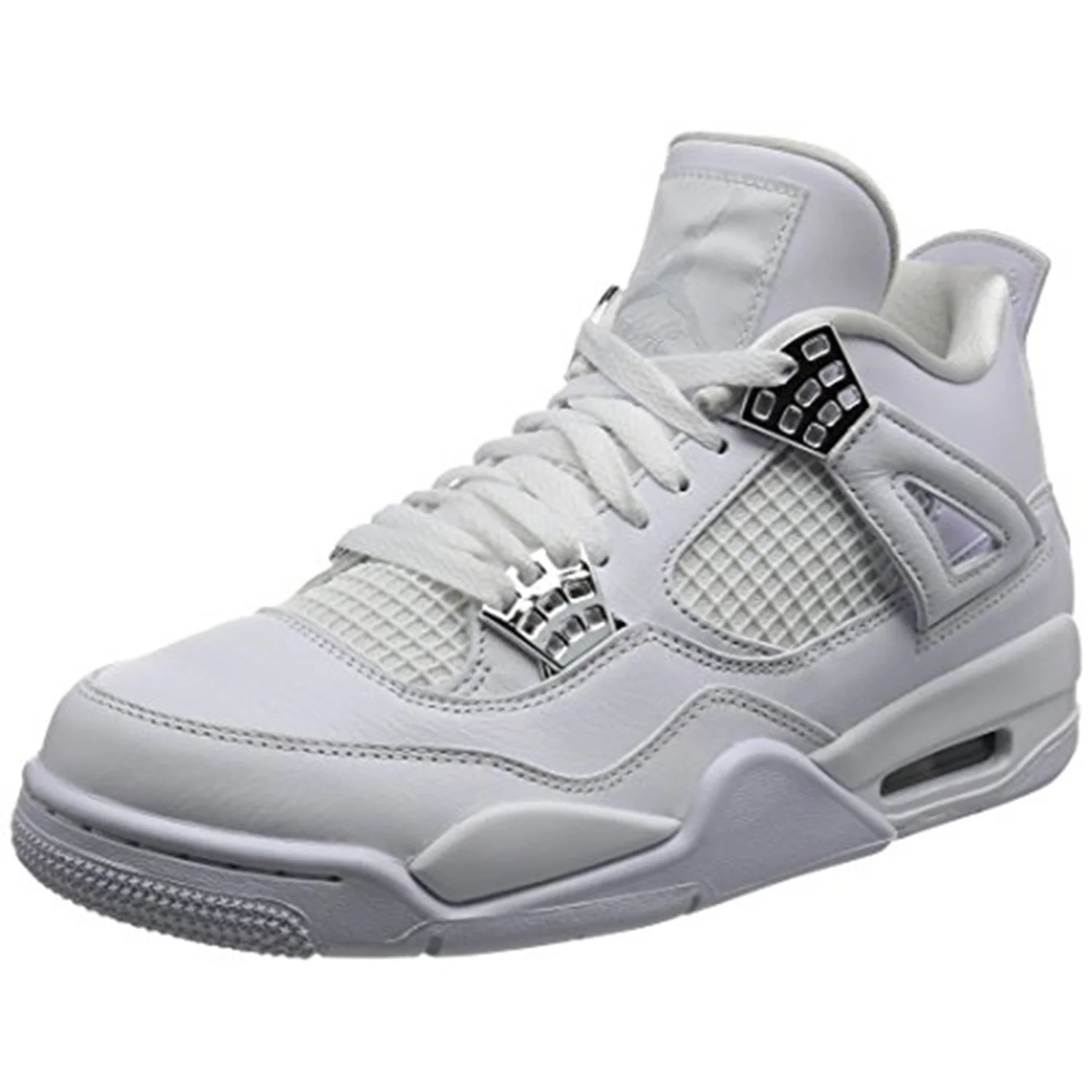 Air Jordan 4 Retro Pure Money 2017 Size 12.5 Men 308497 100 White/Silver - 12.5 / Men