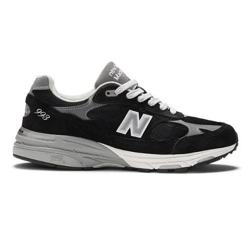 New Balance Unisex Made in USA 993 Sneakers - Black/Grey/White (Size 8 X-Wide)