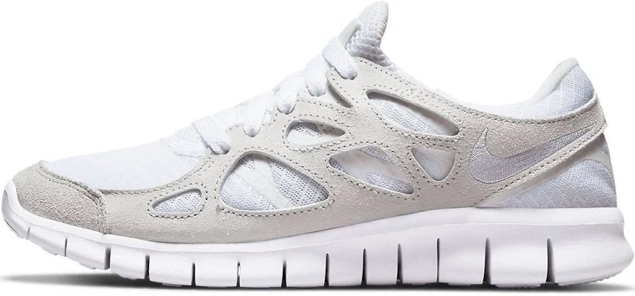Nike Free Run 2 Summit White Goldtone Women Sneakers - Gray/white