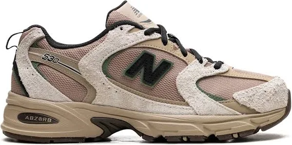 New Balance Unisex 530 in Beige/Brown/Green Suede/Mesh