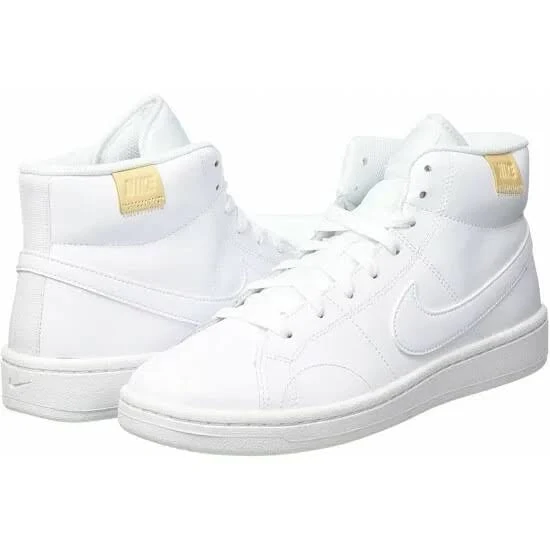 Nike Court Royale 2 Mid Leather Trainers Sneakers Women Shoes White
