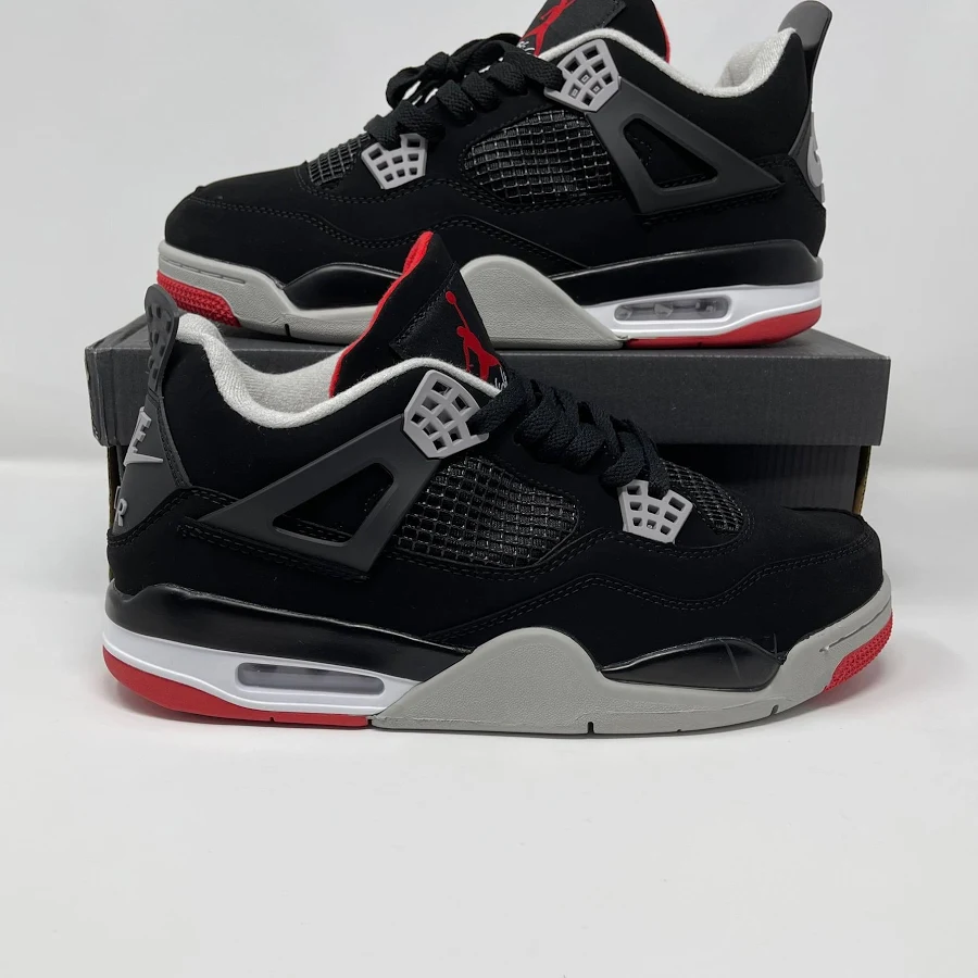 Nike Shoes | Nike Air Jordan 4 Retro Bred 2019 | Color: Black | Size: 4 | Shop_Jessie_Nyc's Closet