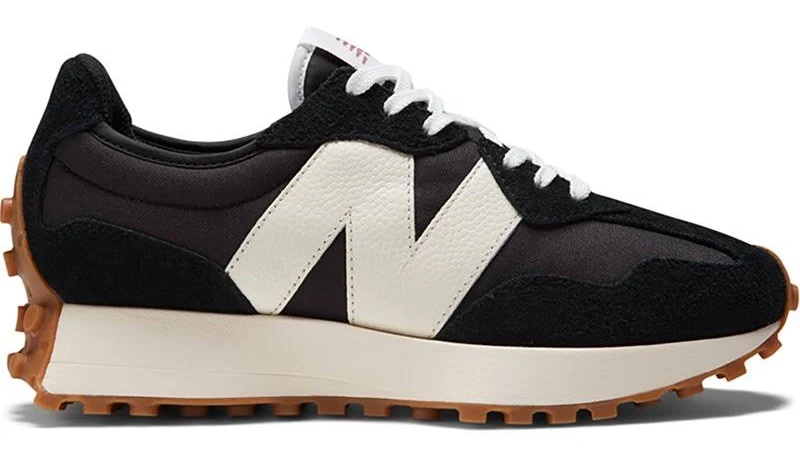 New Balance Women's 327 Shoes Black/White - Women's Athletic Lifestyle at Academy Sports