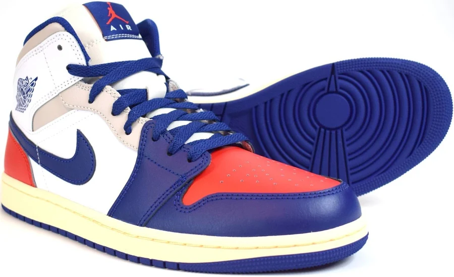 Nike Air Jordan 1 "23" Mid Shoes ( White/university Red/gray/blue )