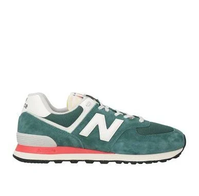 New Balance 574 Man Sneakers Dark green Size 4 Leather, Textile fibers