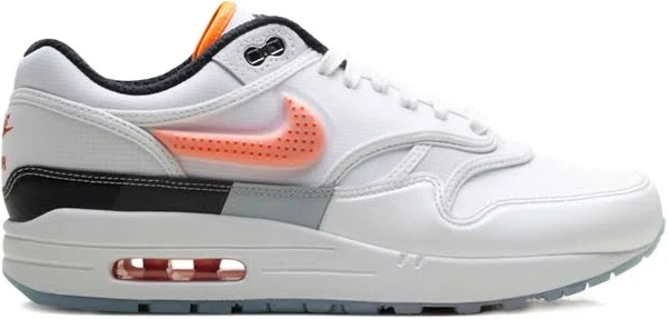 Nike - Air Max 1 "White/Hyper Crimson/Black" sneakers - men - Calf Leather/Suede/Fabric/Fabric/Rubber - 9.5