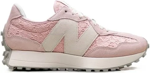 New Balance - 327 lace-panelled sneakers - women - Calf Suede/Fabric/Fabric/Rubber - 9.5 - Pink