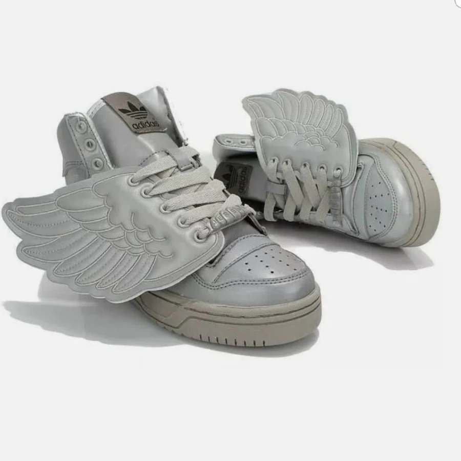 Jeremy Scott X Adidas Shoes | Jeremy Scott Rare Reflective Wing Shoes Men Size 9 | Color: Gray/Silver | Size: 9 | Kros34's Closet
