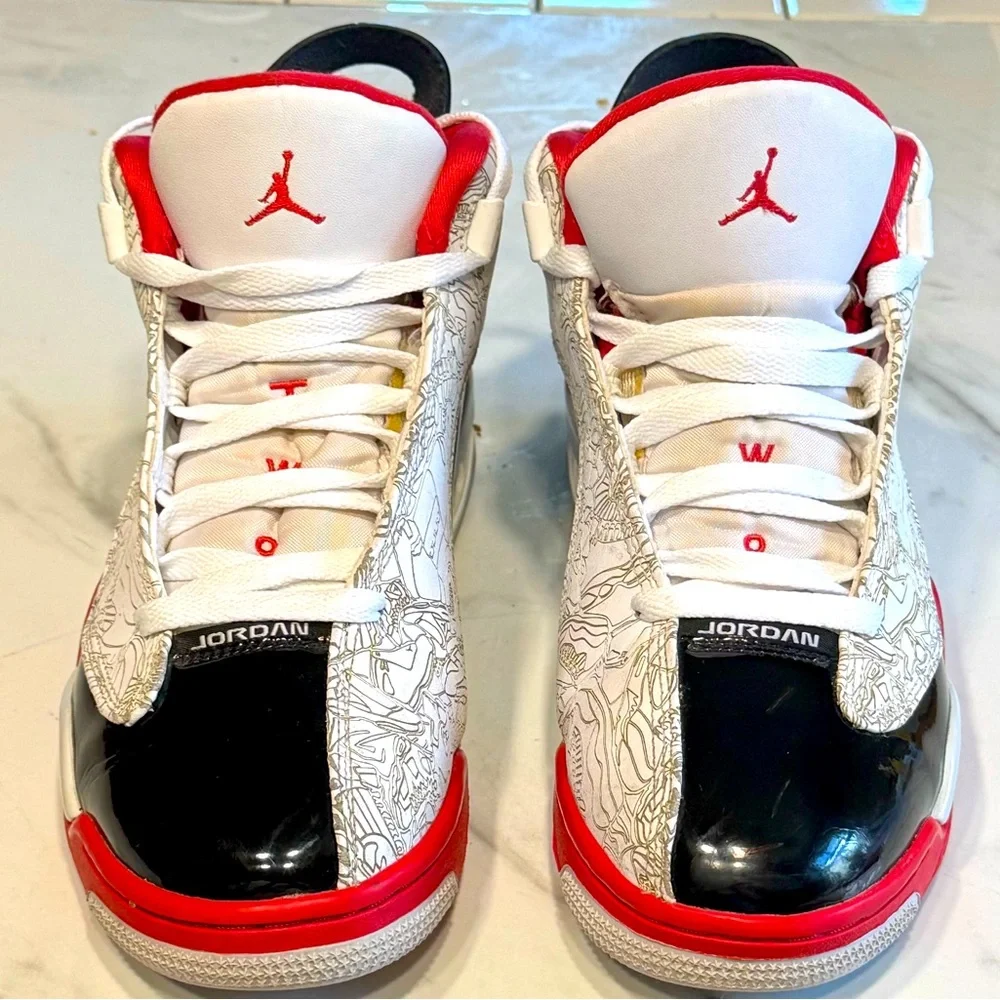 Air Jordan dub zeros black, red and white men's