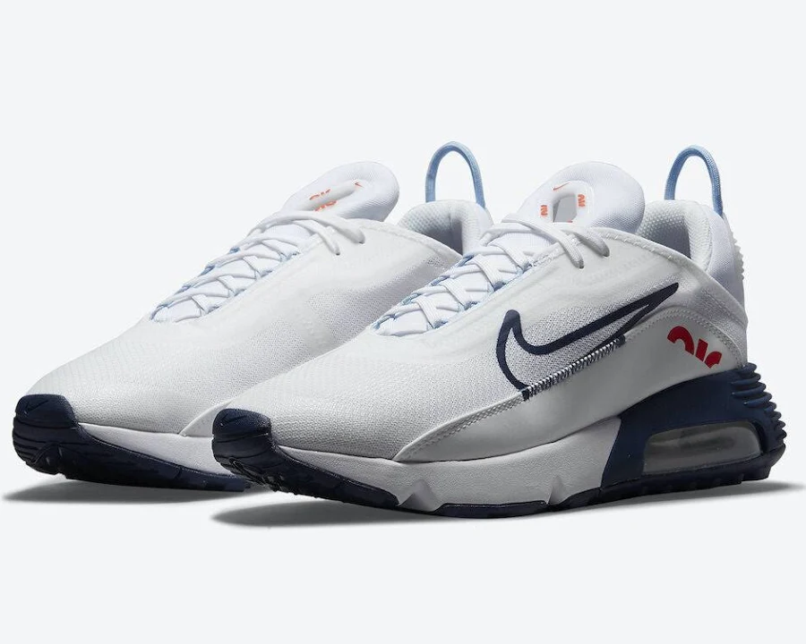 Men's Nike Air Max 2090 DM2823-100 Sneakers White Blue Low Top Running Shoes