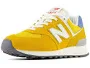 New Balance 574 Yellow Light Blue Women's