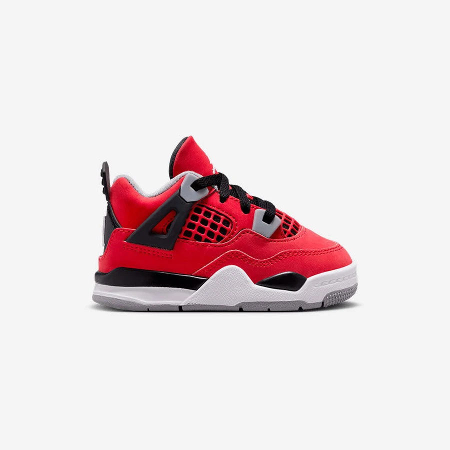 JORDAN-10 C-Air Jordan 4 Retro 'Toro Bravo' TD-Red-Kids
